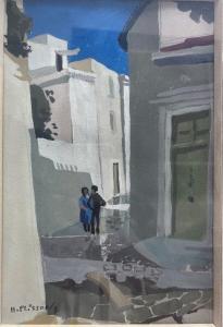 PLISSON Henry 1908-2002,La rue étroite à Cyros,Art Valorem FR 2024-01-15