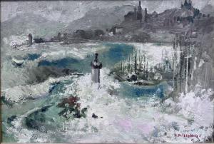 PLISSON Henry 1908-2002,Lavague, tempête sur Menton,1972,Art Valorem FR 2024-01-15