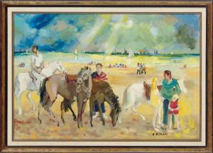 PLISSON Henry 1908-2002,Les chevaux sur le plage,1967,Christie's GB 2010-03-02
