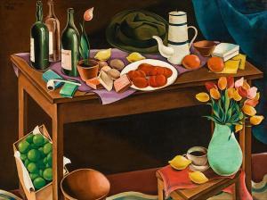 PLOBERGER Herbert,Stillleben - Auf dem Tisch, unter dem Tisch,1925,im Kinsky Auktionshaus 2016-11-29
