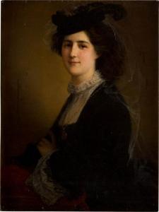 PLOCKHORST Bernhard 1825-1907,Half-length figure of a lady with bl,1873,Hargesheimer Kunstauktionen 2018-09-22