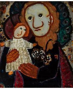PLONKOWA LEOKADIA,St. Joseph with the Christ Child,1963,Shapiro Auctions US 2017-05-31