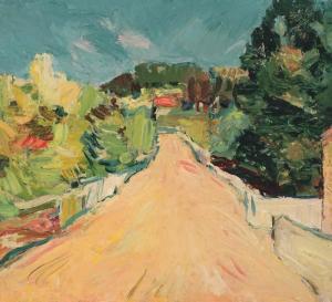 PLOTKIN Peter 1879-1960,Country Scene with Road,1958,Swann Galleries US 2006-09-14