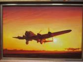 PLOWMAN Wilfred 1900,World War II Bomber in flight,Cheffins GB 2017-01-05