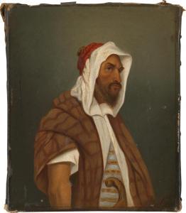 PLUM August 1815-1878,Porträt eines Orientalen, wohl dem algerischen Fre,Galerie Bassenge 2022-06-02