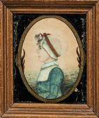 PLUMMER Edwin 1802-1880,Portrait of a Woman in a White Bonnet,Skinner US 2018-08-12
