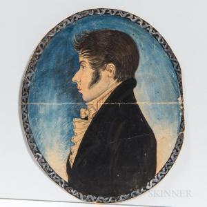 PLUMMER Edwin 1802-1880,Profile Portrait of a Young Man,Skinner US 2019-03-02