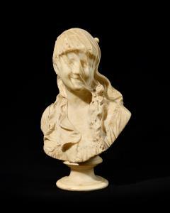 POCHINI Vittorio 1800-1900,Buste de femme au voile,Osenat FR 2022-10-30