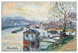 POCHON Bernard 1874-1974,Vue sur la Seine,Tradart Deauville FR 2019-03-31