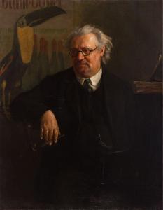 POCHWALSKI Józef 1888-1963,Portrait of Mr. Klieber with a toucan,1913,Desa Unicum PL 2021-10-26