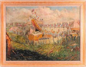 POCOCK Henry Childe 1854-1934,fairground scene,1920,Dawson's Auctioneers GB 2021-03-25