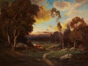 PODCHERNIKOFF Alexis Matthew 1886-1933,Cows in pasture at sunset,John Moran Auctioneers 2023-10-04