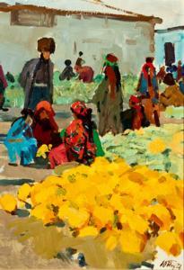 PODLIASSKI YURI,"Bazar Tekinsk en Ashjabag",1972,Duran Subastas ES 2011-09-20