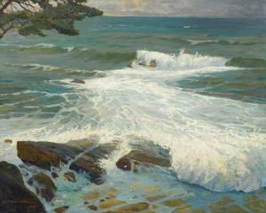POELL Alfred 1867-1929,SURF AT NERVI,im Kinsky Auktionshaus AT 2023-06-20