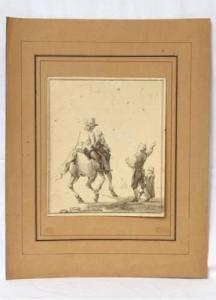 POELMAN Pieter Frans 1801-1826,[Homme à cheval,Morel de Westgaver BE 2010-03-20