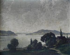 POETZELBERGER Oswald 1893-1966,Pohled z Insel Reichenau na Bodanské jezero,Vltav CZ 2017-02-27