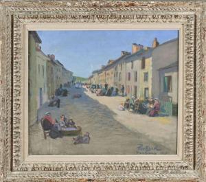 POETZSCH Gustave 1870-1950,Les dentelières dans la rue à Yssingeaux,1905,Conan-Auclair FR 2024-03-09