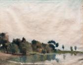 POGANY Ferencz 1888-1930,Landscape with riverside,Nagyhazi galeria HU 2016-12-13
