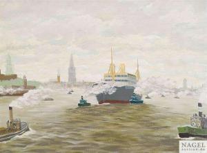 POHL A 1896-1907,View of the Hamburg harbour,Nagel DE 2012-12-05