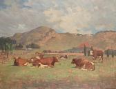 POHL Jack 1878-1944,cattle resting on the veldt,Sotheby's GB 2004-11-02