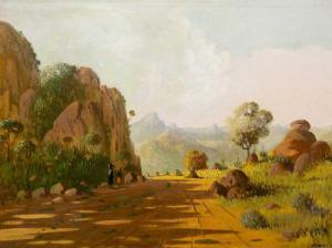 POHL Robert 1917-1981,Barberton Landscape with Figures,1940,5th Avenue Auctioneers ZA 2015-09-06