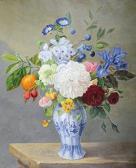 POIGNÉ Mélanie 1800-1800,Nature morte au bouquet de ,1856,Saint Germain en Laye encheres-F. Laurent 2016-02-14
