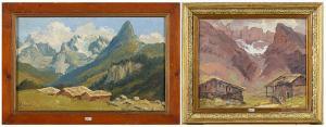 POIGNANT LUCIEN,Paysages de montagne dans les environs de Pralogna,1926,VanDerKindere 2016-12-13