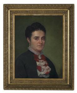POINCY Paul E,Portrait of Celeste Durel, the Artist's Wife,1878,New Orleans Auction 2020-09-26