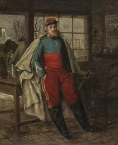 POIRSON Maurice 1850-1882,Soldat en uniforme,Millon & Associés FR 2019-09-17