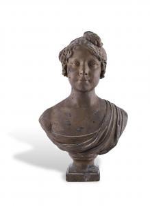 Poitevin Phillipe 1831-1907,BUST OF A YOUNG GIRL,1862,Adams IE 2018-10-16