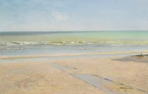 POKHITONOV Ivan Pavlovich 1851-1924,BEACH SCENE IN LA PANNE,Sotheby's GB 2014-11-24