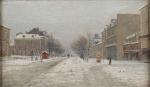 POKHITONOV Ivan Pavlovich 1851-1924,Rue Port-Neuve in Snow,Jackson's US 2020-06-24