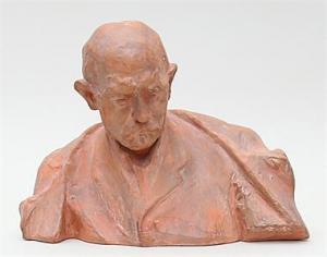 POKORNY Karel 1891-1962,Männerbüste aus Keramik,Reiner Dannenberg DE 2017-09-08