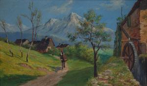 POLAROLI Adolfo 1862-1952,LA PASSEGGIATA,1909,Trend Auction IT 2024-01-31