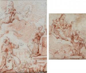 POLAZZO Francesco 1683-1753,Eucarestia e visione delle anime del Purga,Galleria Pananti Casa d'Aste 2023-07-17