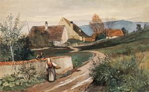POLEDNE Franz 1873-1932,Begegnung am Weg zum Bauernhof,1892,im Kinsky Auktionshaus AT 2017-02-28