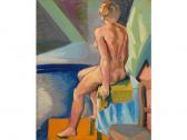 POLIAKOFF Nicolas Guerguievitch,Femme posant nue dans un atelier,Ribiere & Tuloup-Pascal 2008-06-20