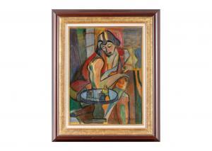 POLIAKOFF Nicolas Guerguievitch 1899-1976,THE WOMAN IN MAKEUP,Ise Art JP 2023-02-18