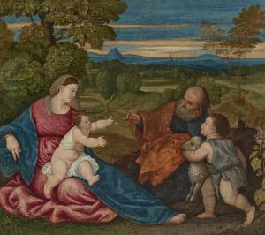 POLIDORO DA LANCIANO,The Holy Family with the Infant St John the Baptis,Christie's 2023-12-08