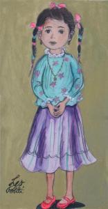 POLITI Leo 1908-1996,YOUNG GIRL WITH PIGTAILS,Clark Cierlak Fine Arts US 2019-12-07