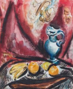 POLK Pauline 1896-1986,Still Life with Fruit and Pitcher,Hindman US 2016-11-04