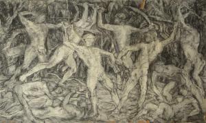 POLLAIUOLO Antonio 1432-1498,Battle of the Ten Naked Men,Stair Galleries US 2013-02-02