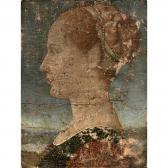 POLLAIUOLO Piero 1443-1496,Portrait de dame dans un paysage,Piasa FR 2017-12-06