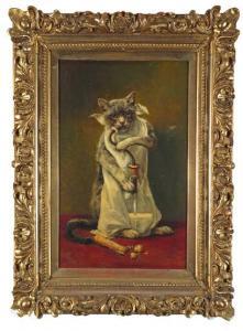 POLLAK August 1838-1872,A cat and pipe,Woolley & Wallis GB 2018-03-07