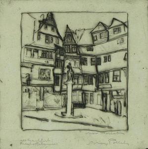 POLLAK Max 1886-1970,Old Frankfurt Town Square,Trinity Fine Arts, LLC US 2009-10-17