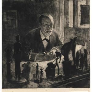POLLAK Max 1886-1970,Portrait of Sigmund Freud,MICHAANS'S AUCTIONS US 2023-07-14