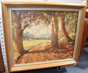 POLLAK W 1900-1900,View along a Country Lane,Tooveys Auction GB 2014-04-23