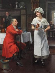 POLLARD 1900-1900,Tavern interior with huntsman and serving maid,Gorringes GB 2016-05-17