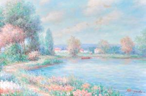 POLLARO Paul 1900-1900,A River scene in Summer,John Nicholson GB 2014-02-05