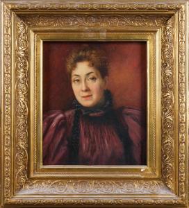 POLLET Jules 1870-1941,Portrait de Femme,Galerie Moderne BE 2017-05-23